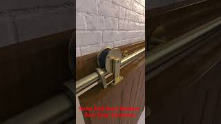 Swiss Rod Brass Modern Barn Door Hardware woodworking doorlock automaticdoorlock diy [upl. by Tillford910]