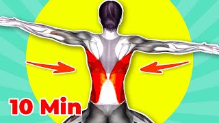 ➜ 10MIN Back Fat Workout Standing ➜ Burn Back Flab [upl. by Hteik]