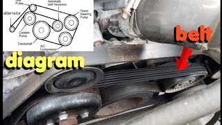 how to replace serpentine belt mercedes benz s500 from 20002006 diagram [upl. by Patrick]