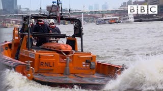 Unlikely hero saves man from River Thames  Saving Lives at Sea  BBC [upl. by Marna23]