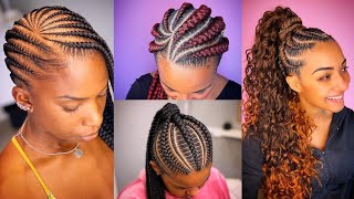 🔥Unique Braided Cornrow Hairstyles For Women  Latest Cornrow with Braids Hair💯 [upl. by Aztinaj]