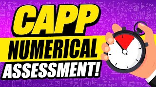 CAPPFINITY ASSESSMENT TEST PRACTICE QUESTIONS NUMERICAL REASONING Pass a CAPP Test with 100 [upl. by Marinna]