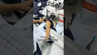 Inseam join folder tutorial  ইনসিম জয়েন ফোল্ডার । inseam textileboom sewingmachine shortsfeed [upl. by Branscum828]