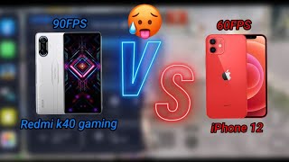 REDMİ K40 GAMİNG VS İPHONE 12 PUBG MOBİLE [upl. by Lupiv902]