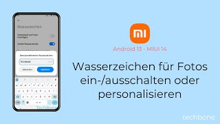 Wasserzeichen für Fotos  Xiaomi Android 13  MIUI 14 [upl. by Ainoek]