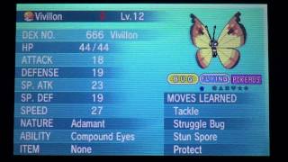 Pokemon X and Y All 18 Vivillon patterns [upl. by Sihun]