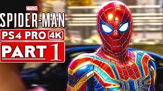 SPIDER MAN PS4 Gameplay Walkthrough Part 1 4K HD PS4 PRO  No Commentary SPIDERMAN PS4 [upl. by Hanah]