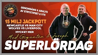 15 miljoner jackpot på Stryktipset  Superlördag LIVE [upl. by Meneau]