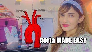 Aorta Anatomy  Thoracic Aorta  Thorax Anatomy EASY CONCEPT Heart [upl. by Timus]