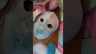 Papier Mache Masquerade Mask TransformationContinuing Facial Features from Template Mask [upl. by Eiznek482]