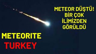 Türkiyeye meteor düştü Meteor hit Turkey [upl. by Appledorf]