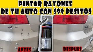 Como QUITAR RAYONES DE TU AUTO FACIL Y RAPIDO con RETOCADORES DE PINTURA AUTOZONE 🚗🚙 [upl. by Keefer]