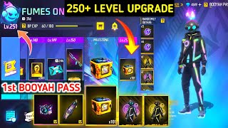 1st BOOYAH PASS all level upgrade 🔥 250 Levels 🔥 BOOYAH PASS full details  Garena Free fire [upl. by Nirre]