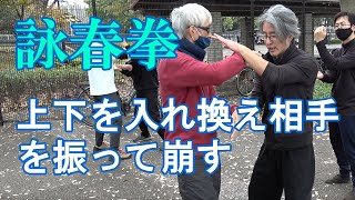 上下を入れ換え相手を振って崩す｜詠春拳 [upl. by Delinda]