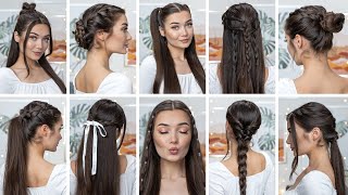 10 EASY HEATLESS BACK TO SCHOOL BRAIDED HAIRSTYLES [upl. by Noelani]