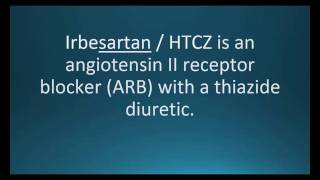 How to pronounce irbesartan  hydrochlorothiazide Avalide Memorizing Pharmacology Flashcard [upl. by Noid150]