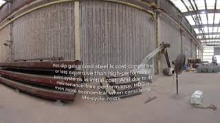 See the Galvanizing Process with a VR360º Tour of AZZ Metal Coatings [upl. by Madra789]