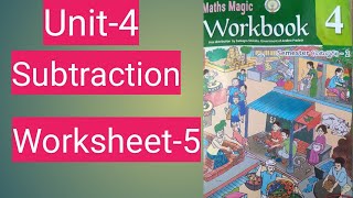 4th Class Maths Magic Workbook Semester2 Unit4 SUBTRACTION Worksheet5 [upl. by Terese]