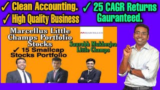 Saurabh Mukherjea Little Champs Stocks Portfolio  Marcellus Little Champs Stocks Portfolio [upl. by Aihsakal]