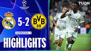 HIGHLIGHTS  Real Madrid 52 Borussia Dortmund  UEFA Champions League 2425  TUDN [upl. by Yleve447]