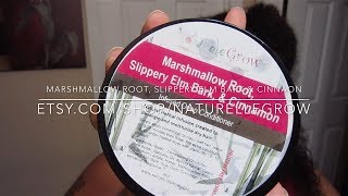 NaturelleGrow Marshmallow Root Slippery Elm Bark amp Cinnamon Conditioner Review [upl. by Malvia]