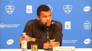 Cincinnati 2014 Tuesday Interview Tsonga [upl. by Nniuqal]