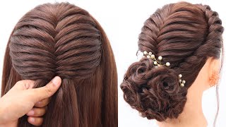 top latest bun hairstyle for bridal  hairstyle for women  wedding special juda hairstyle [upl. by Oirasor]