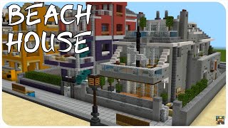 How to Build a Beach House in Minecraft  Minecraft Beach House Tutorial [upl. by Rhoads]