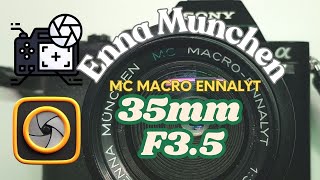 Vintage 35mm camera lens Enna Munchen MC Macro Ennalyt 35mm F35 on full frame digital camera [upl. by Emorej]