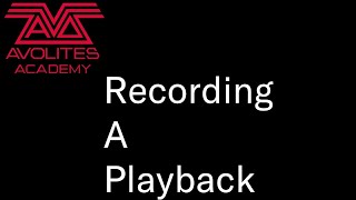 Recording Playbacks [upl. by Hayott]