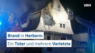 Ein Toter und mehrere Verletzte bei Brand in Herborn [upl. by Ossy]