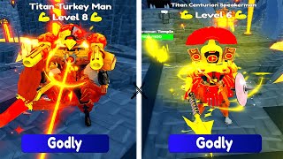 ENDLESS MODE😲🦃 TITAN TURKEY vs TITAN CENTURION  TOILET TOWER DEFENSE ROBLOX [upl. by Drawd]