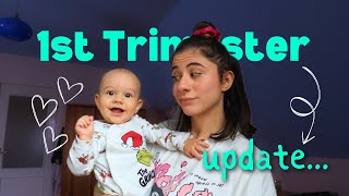 First Trimester Update While Having a 7 Month Old symptoms cravings [upl. by Ardnua]