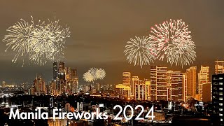 Manila New Year 2024 Fireworks as Seen Live from BGC Taguig [upl. by Merc]