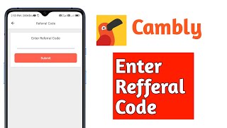 how to enter cambly app refferal code  cambly refer code kaise dale [upl. by Arrej]