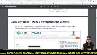 25 26QB correction through internet banking [upl. by Arodaeht]