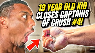 WOW 19Year Old has the Strongest Grip I have ever Seen Captains of Crush 4 Closed [upl. by Akinyt]