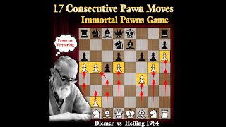 17 Consecutive Pawn Moves  Diemer vs Heiling 1984 [upl. by Ahsilla573]