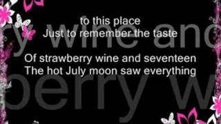 Strawberry Wine W lyrics [upl. by Herwick]