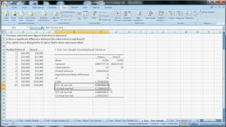 Excel Techniques  09  tTest  Two Sampleavi [upl. by Aleen]