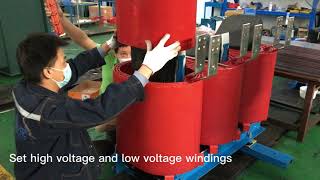 Three phase 1250kva epoxy cast resin insulation dry type transformer manufacturing process [upl. by Ekaj]