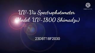 How to operate UVVis Spectrophotometer Model UV1800 Shimadzu [upl. by Ilohcin]