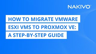 How to Migrate VMware ESXi VMs to Proxmox VE A StepbyStep Guide [upl. by Auqinu]