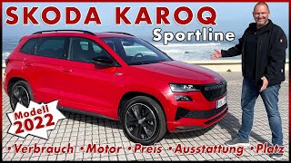 2022 Skoda Karoq Sportline 15 TSI 150 PS Facelift  SUV Probefahrt Test Preis Daten Review Deutsch [upl. by Pacorro]