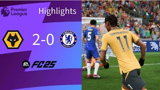 Wolves score TWO late goals to beat Chelsea  Wolves 20 Chelsea  FC 25 Premier League Highlights [upl. by Selwin]