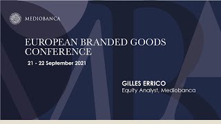 Gilles Errico  1st Mediobanca European Branded Goods Conference 2021 [upl. by Adlev]