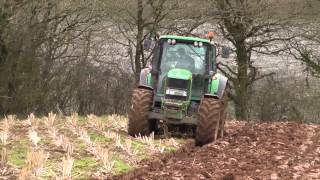 Ploughing with John Deere 6930 and Kverneland 4 [upl. by Meli]