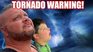 TORNADO WARNING Tornado Outbreak in OKLAHOMA 🌪 [upl. by Bartel]