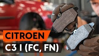 How to change front brake pads  front brake pad set on CITROEN C3 1 FC FN TUTORIAL AUTODOC [upl. by Llert]