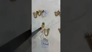 Gold plated 925 silver earringshalf baligoldjewellerydesignsforwomen earings [upl. by Euqinomod]